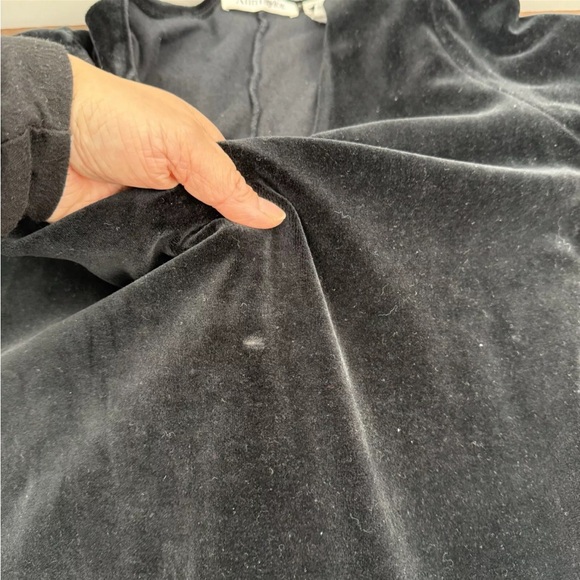 Vintage Ann Taylor Black Velvet Catsuit Bodysuit One Piece Long Sleeve Medium - Picture 5 of 12